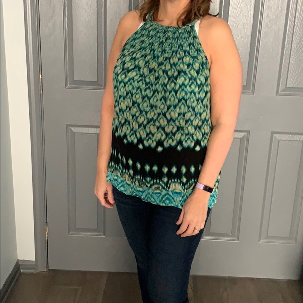 Cute boho tank top; scoop neck